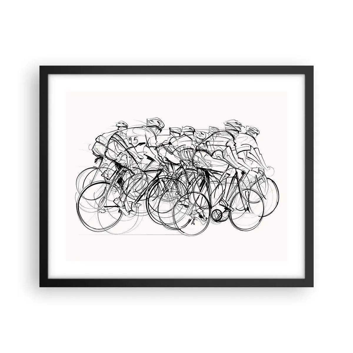 Affiche dans un cadre noir - Poster - Ensemble en équipe - 50x40 cm