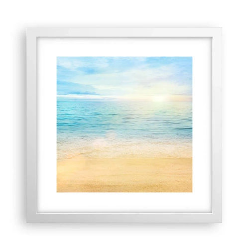 Affiche dans un cadre blanc - Poster - Le grand bleu - 30x30 cm