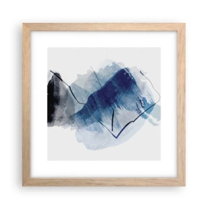 Affiche dans un chêne clair - Poster - Montagne de glace - 30x30 cm