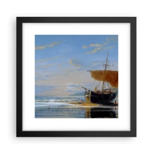 Affiche dans un cadre noir - Poster - Eau, terre, air - 30x30 cm