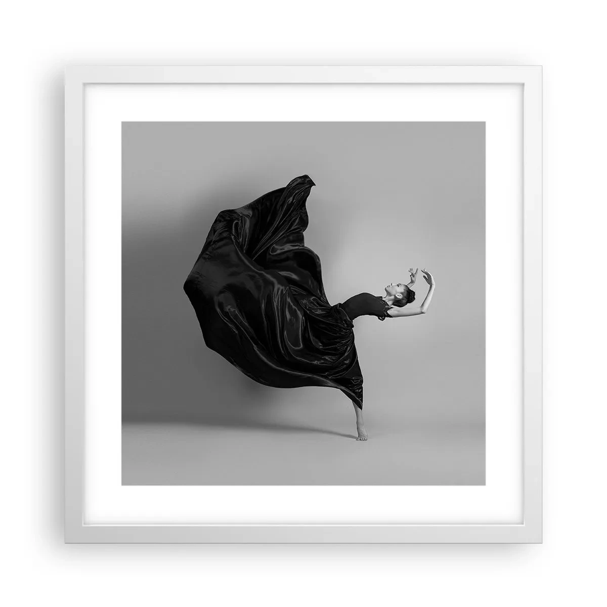 Affiche dans un cadre blanc - Poster - Musique ailées - 40x40 cm