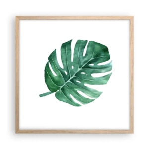 Affiche dans un chêne clair - Poster - Concept vert - 50x50 cm