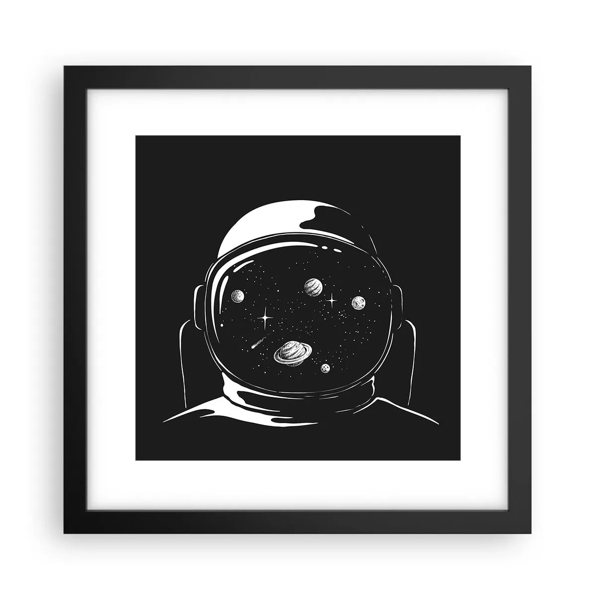 Affiche dans un cadre noir - Poster - Sympa la vue - 30x30 cm