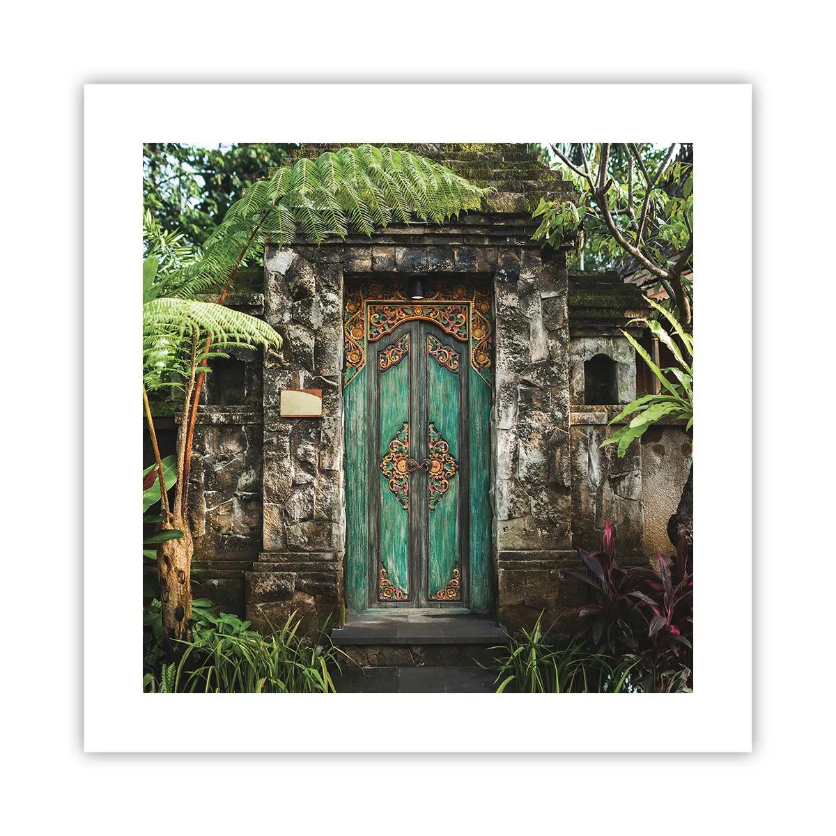 Affiche - Poster - Porte vers un monde exotique - 40x40 cm