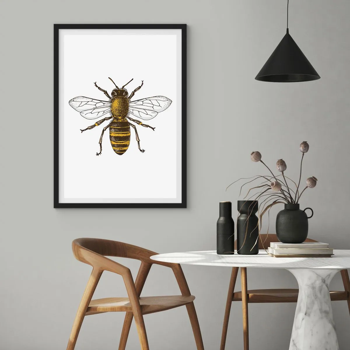 Affiche dans un cadre noir - Poster - Belle et bonne - 70x100 cm