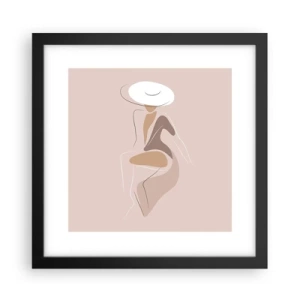Affiche dans un cadre noir - Poster - Être une dame - 30x30 cm
