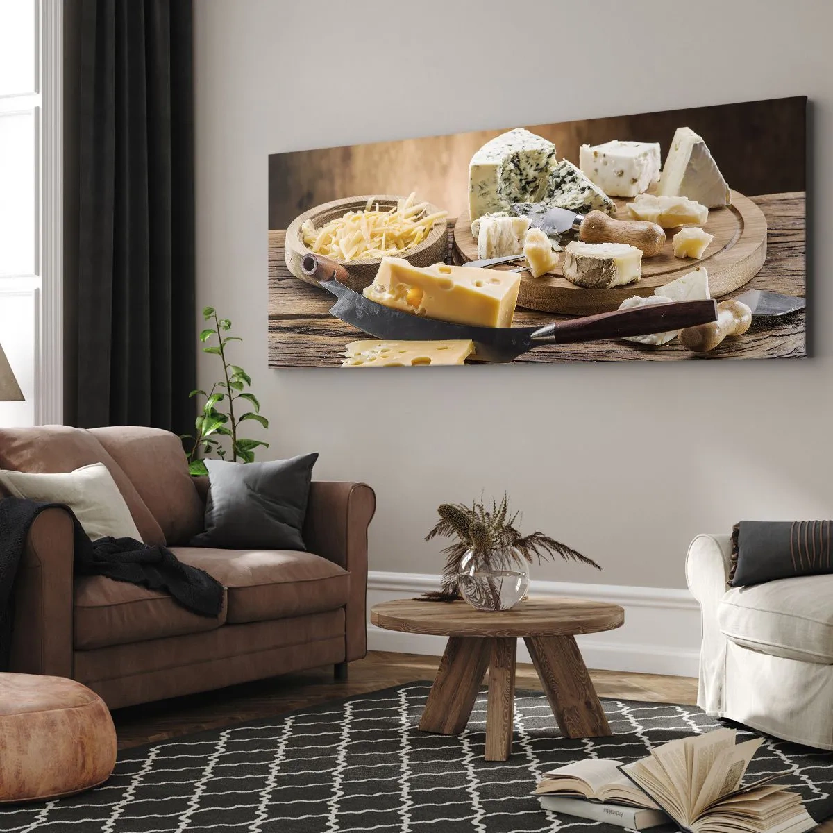 Impression sur toile - Image sur toile - Sourire au fromage - 90x30 cm