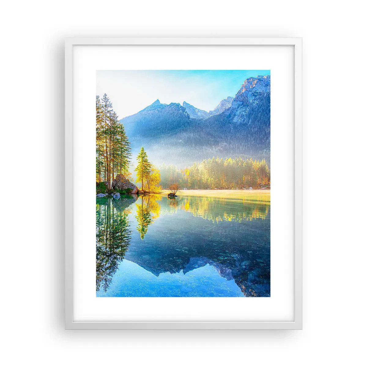 Affiche dans un cadre blanc - Poster - Majesté et douceur - 40x50 cm