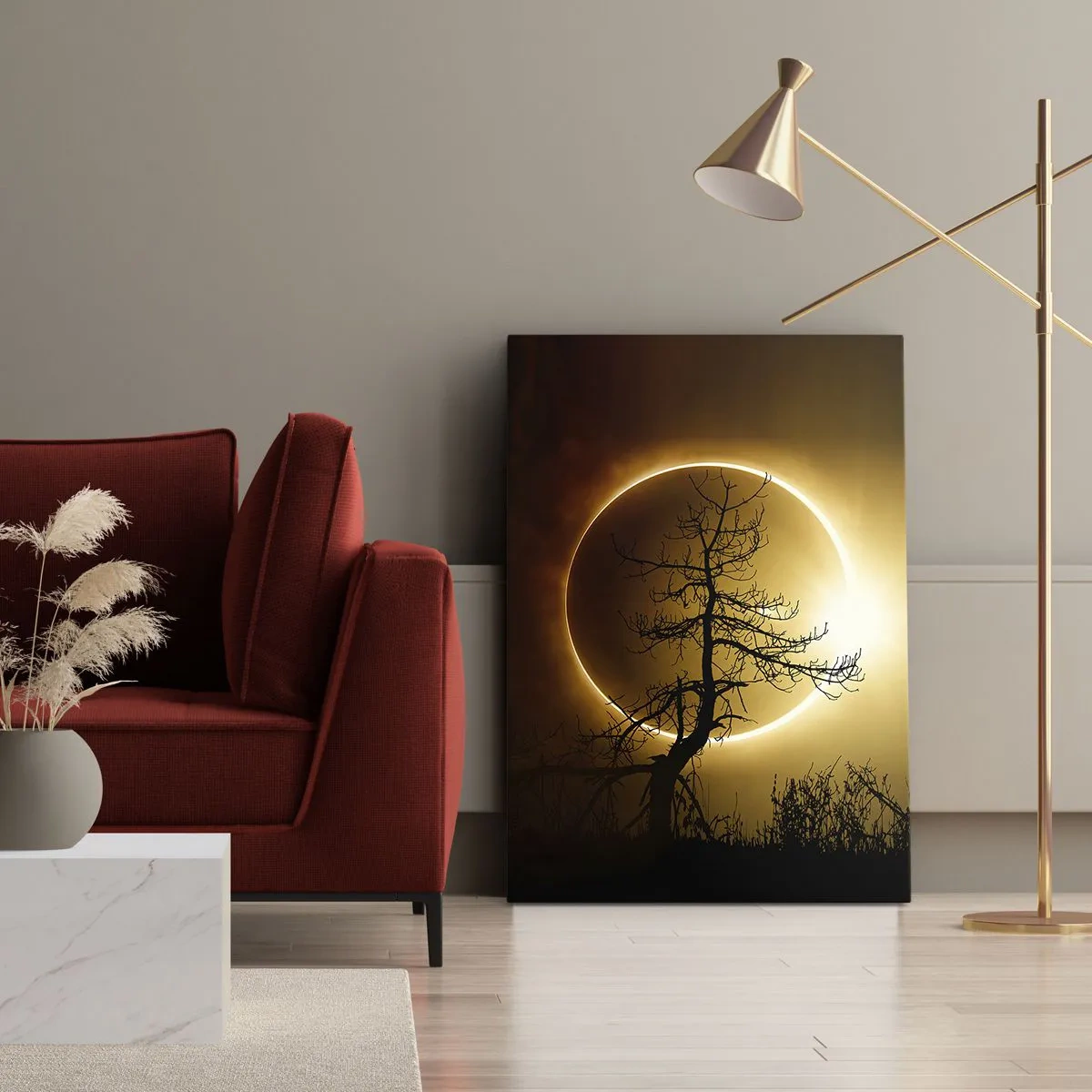 Impression sur toile - Image sur toile - Éclipse totale - 55x100 cm
