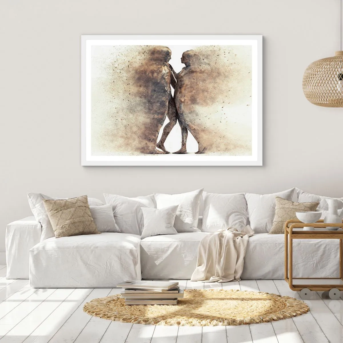 Affiche dans un cadre blanc - Poster - Ils sont sortis de la poussière pour aimer - 91x61 cm