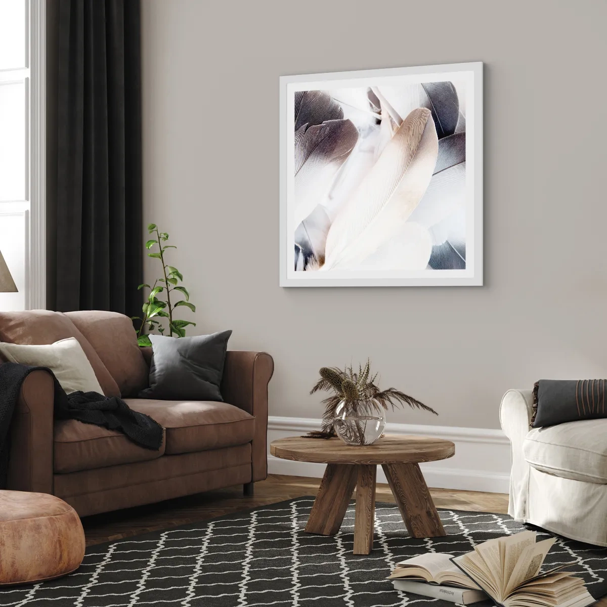 Affiche dans un cadre blanc - Poster - Presque angélique - 50x50 cm