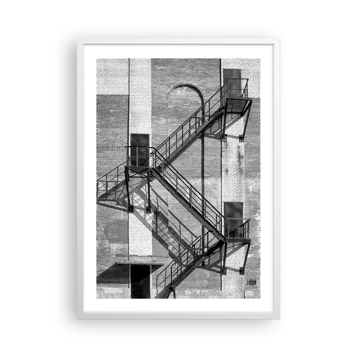 Affiche dans un cadre blanc - Poster - Style industriel - 50x70 cm