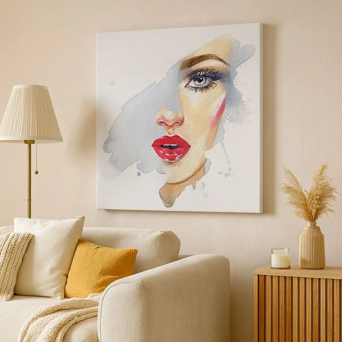 Impression sur toile - Image sur toile - Reflet dans une goutte d'eau - 30x30 cm