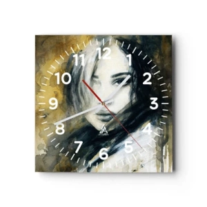 Horloge murale - Pendule murale - plutôt innocente ou sensuelle ? - 40x40 cm