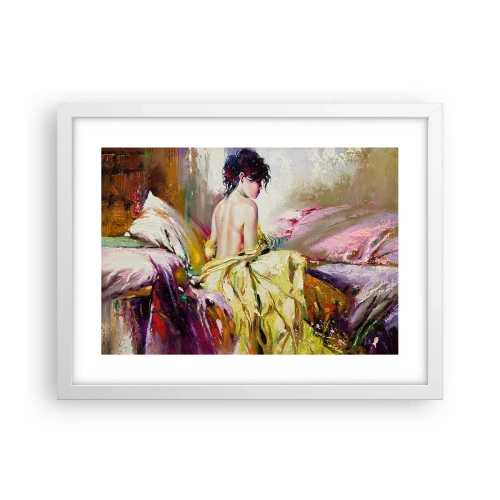 Affiche dans un cadre blanc - Poster - Entre les lèvres et le bord de la tasse - 40x30 cm