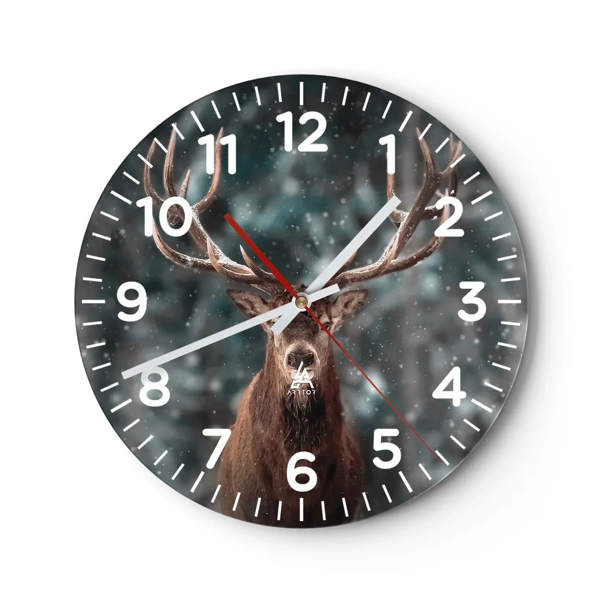 Horloge murale - Pendule murale - Roi de la forêt couronné - 30x30 cm