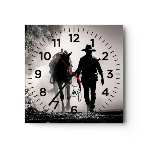 Horloge murale - Pendule murale - Matinée texane - 30x30 cm