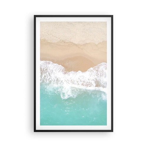 Affiche dans un cadre noir - Poster - Caresse de l'océan - 61x91 cm