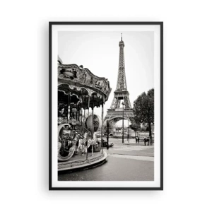 Affiche dans un cadre noir - Poster - Aussi amusant, ce n'est qu'à Paris - 61x91 cm