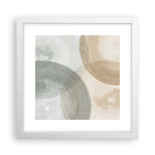 Affiche dans un cadre blanc - Poster - Mondes pénétrants - 30x30 cm