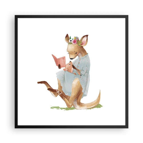 Affiche dans un cadre noir - Poster - Lis-moi maman - 60x60 cm