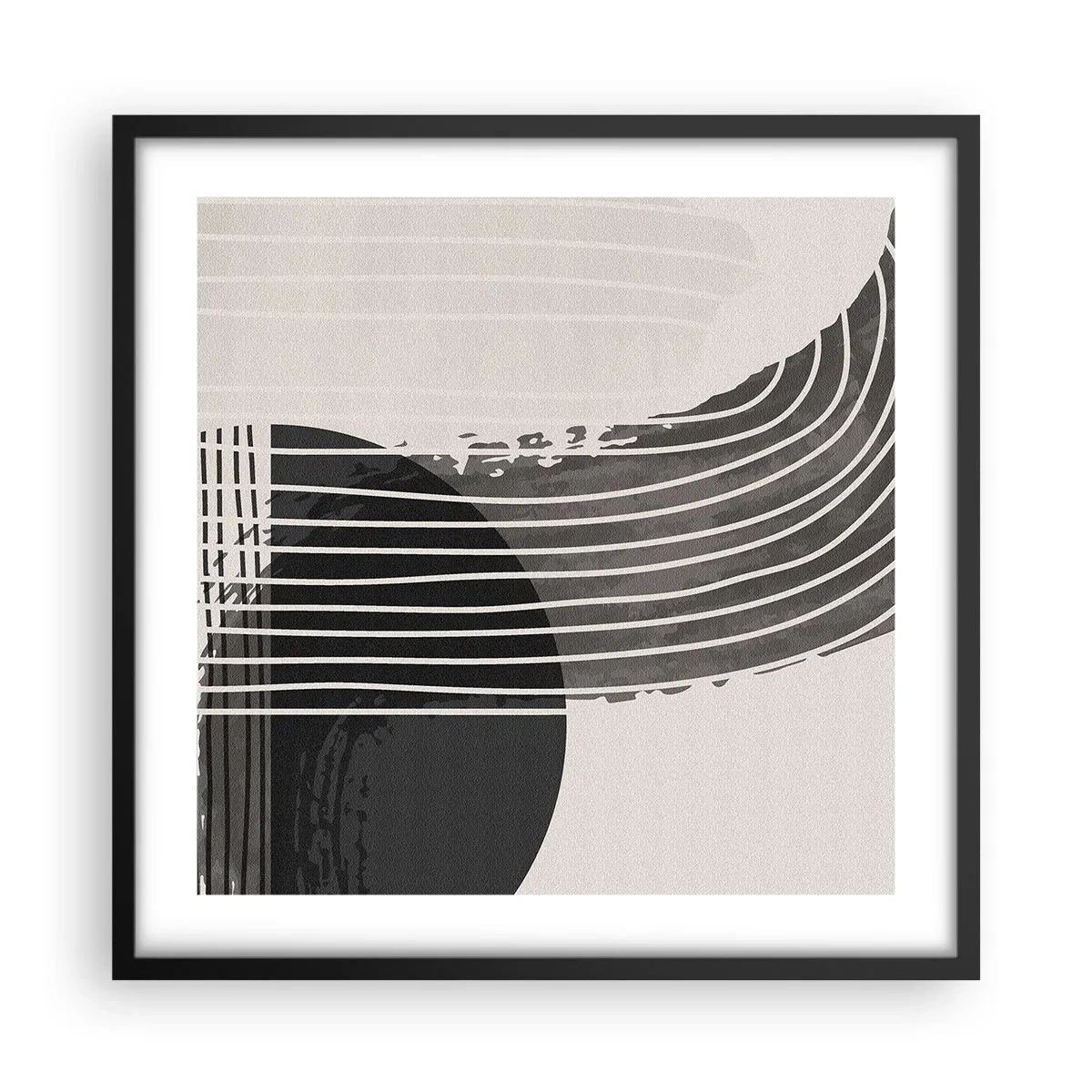 Affiche dans un cadre noir - Poster - Aller et retour - 50x50 cm