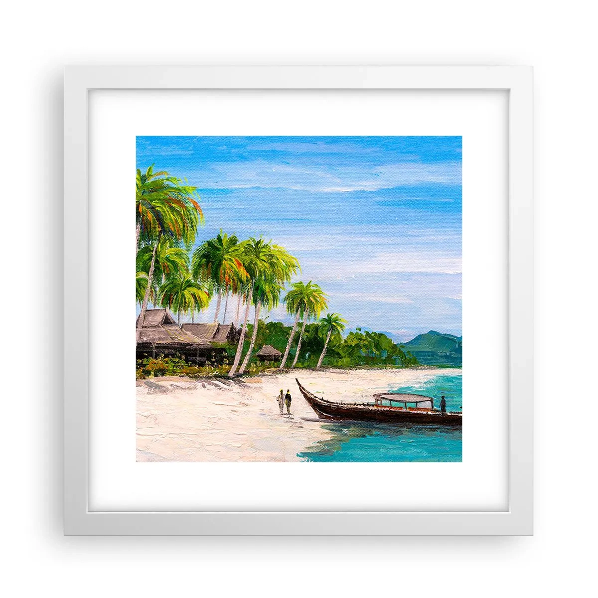 Affiche dans un cadre blanc - Poster - Rêve exotique - 30x30 cm