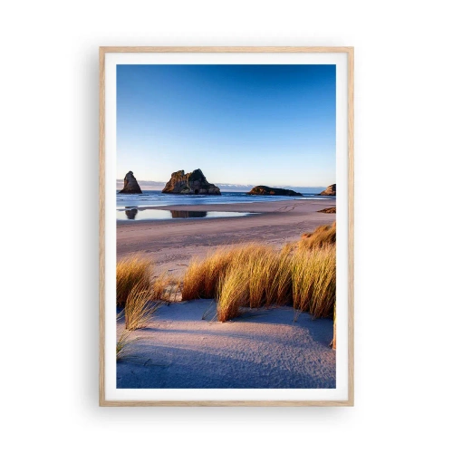 Affiche dans un chêne clair - Poster - Pour les chercheurs de paix - 70x100 cm