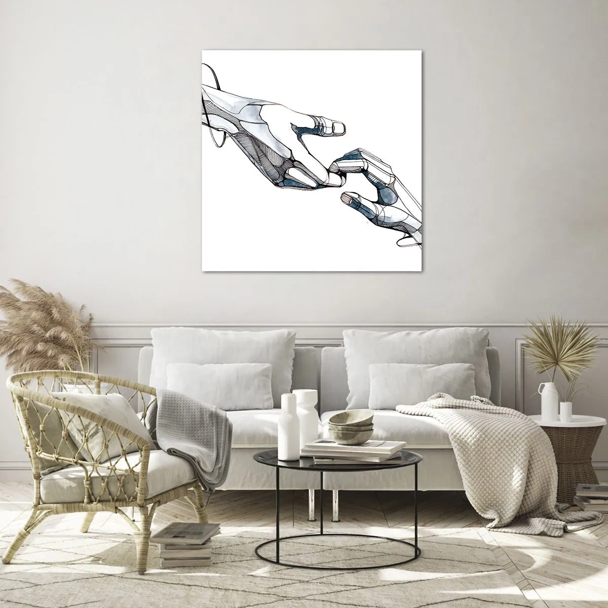 Impression sur verre - Image sur verre - Un bon geste - 50x50 cm