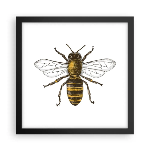 Affiche dans un cadre noir - Poster - Belle et bonne - 30x30 cm