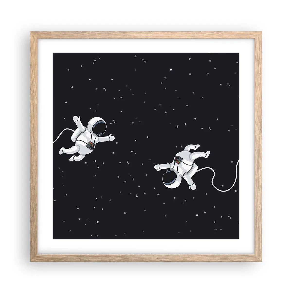 Affiche dans un chêne clair - Poster - Sortie cosmique - 50x50 cm