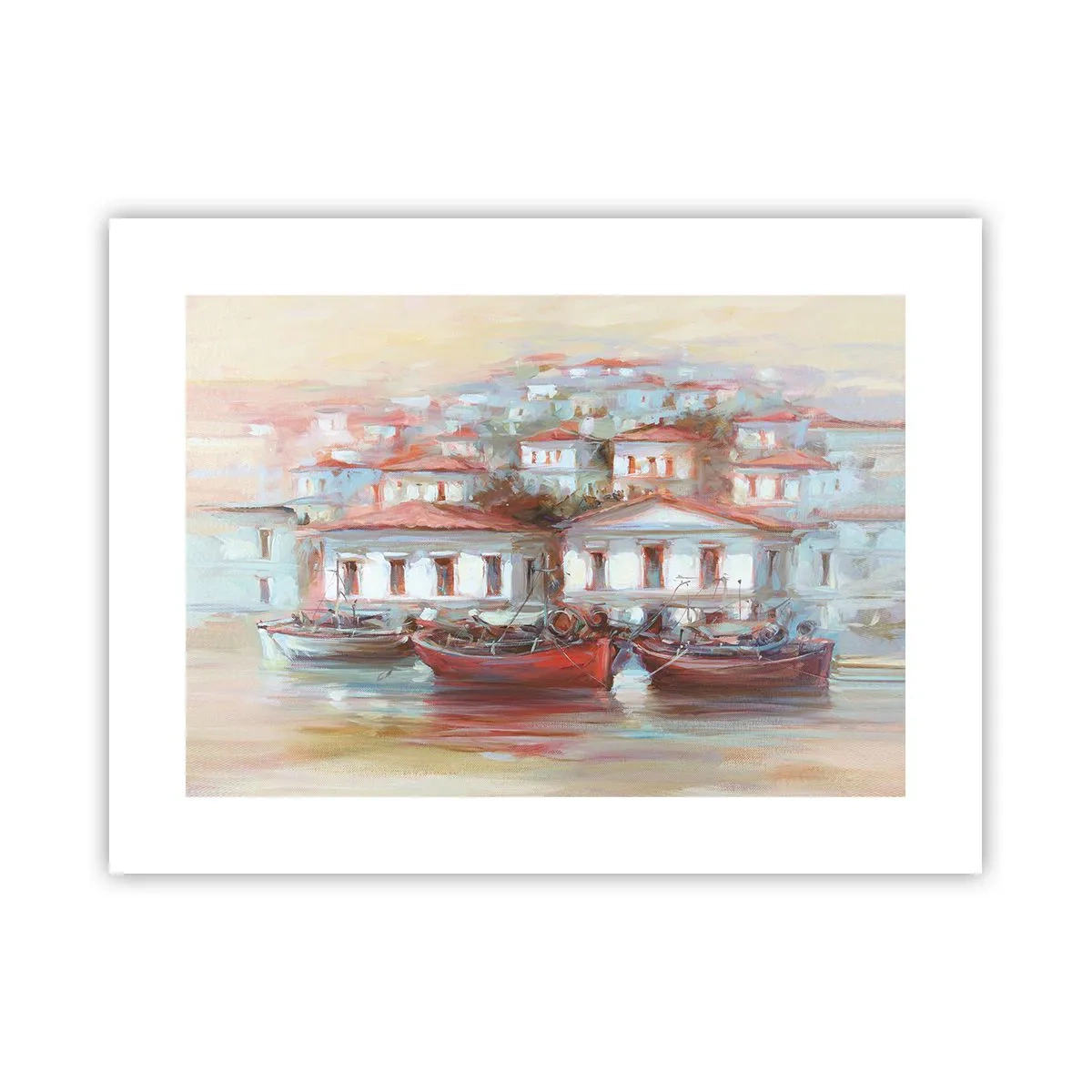 Affiche - Poster - Petite ville heureuse - 40x30 cm