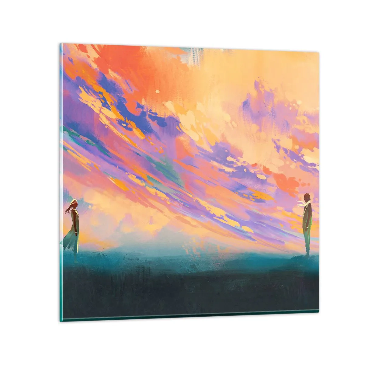 Impression sur verre - Image sur verre - La force d'attraction - 50x50 cm