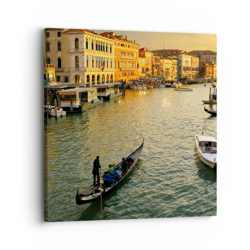 Impression sur toile - Image sur toile - Du côté ensoleillé de la rue - 30x30 cm