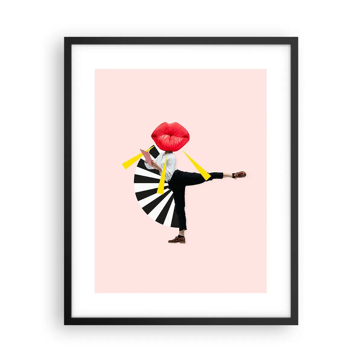 Affiche dans un cadre noir - Poster - Pop-art surréaliste - 40x50 cm