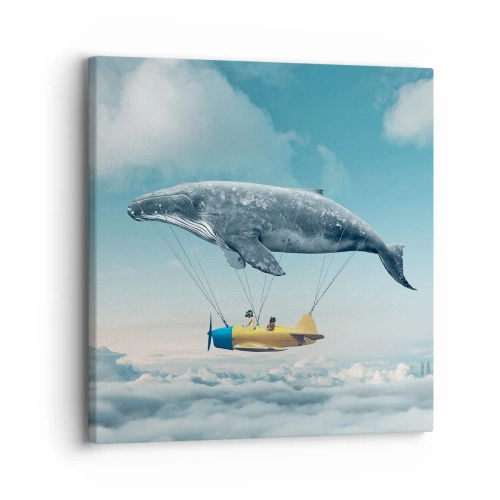 Impression sur toile - Image sur toile - Pourquoi pas? - 30x30 cm