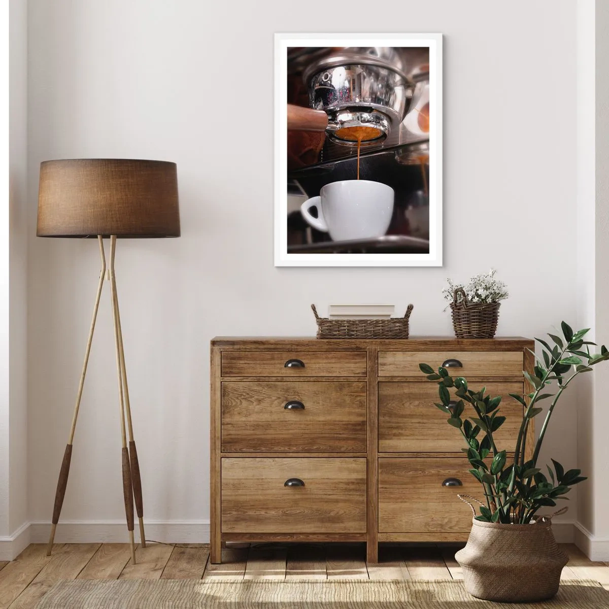 Affiche dans un cadre blanc - Poster - Bon moment de la journée - 30x40 cm