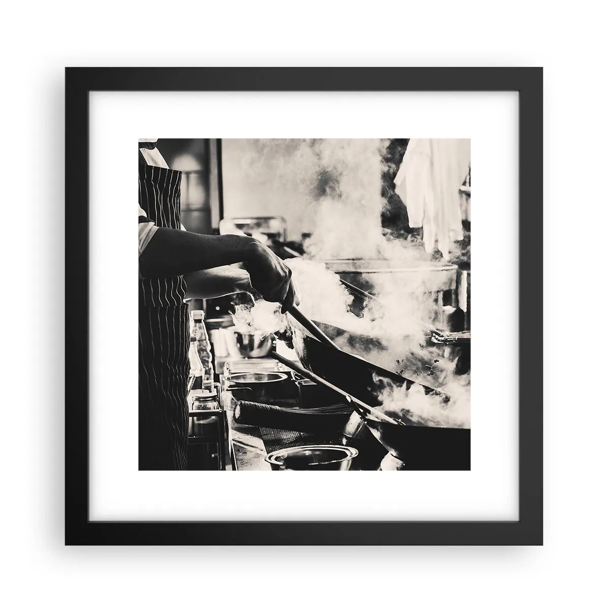 Affiche dans un cadre noir - Poster - Alchimie des saveurs - 30x30 cm