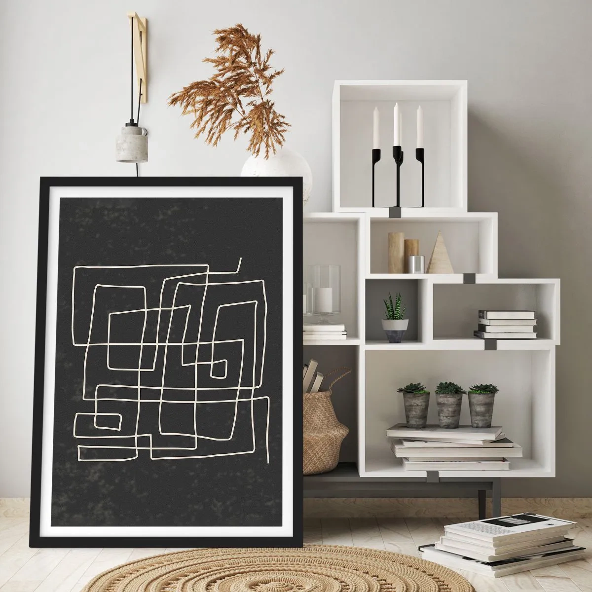 Affiche dans un cadre noir - Poster - Pas aussi simple - 61x91 cm