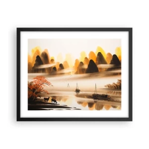 Affiche dans un cadre noir - Poster - Plus loin que l'Extrême-Orient - 50x40 cm