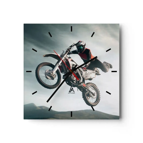 Horloge murale - Pendule murale - Il n'y a pas de plaisir sans risque - 40x40 cm