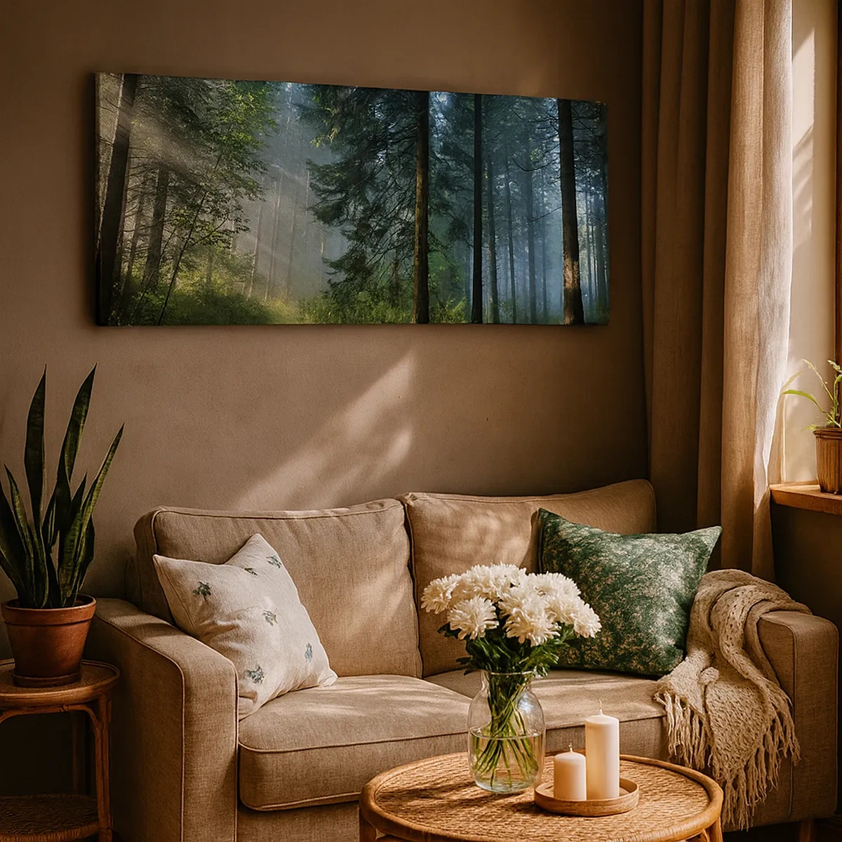 Impression sur toile - Image sur toile - Rayonnant le matin - 30x30 cm