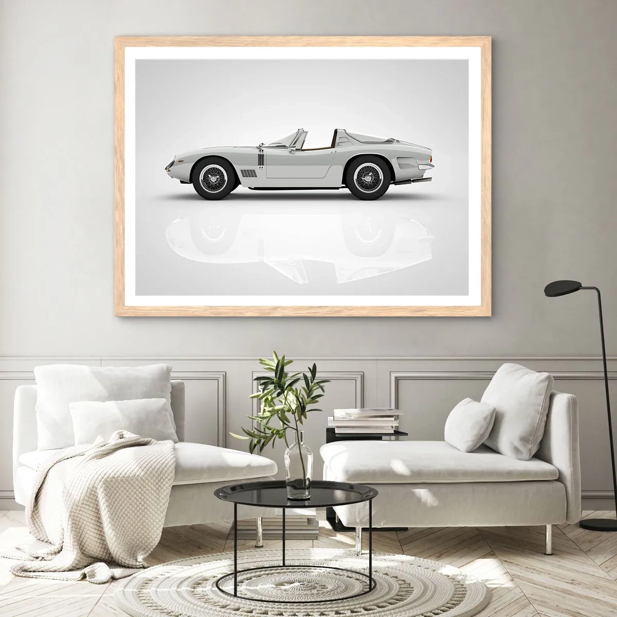 Affiche dans un chêne clair - Poster - Promesse de plaisir - 50x40 cm