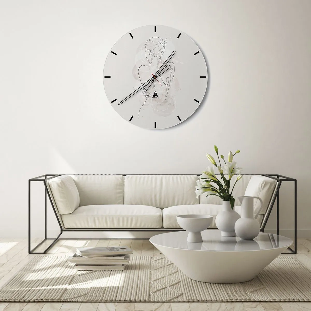 Horloge murale - Pendule murale - Comme un instrument sensible - 30x30 cm