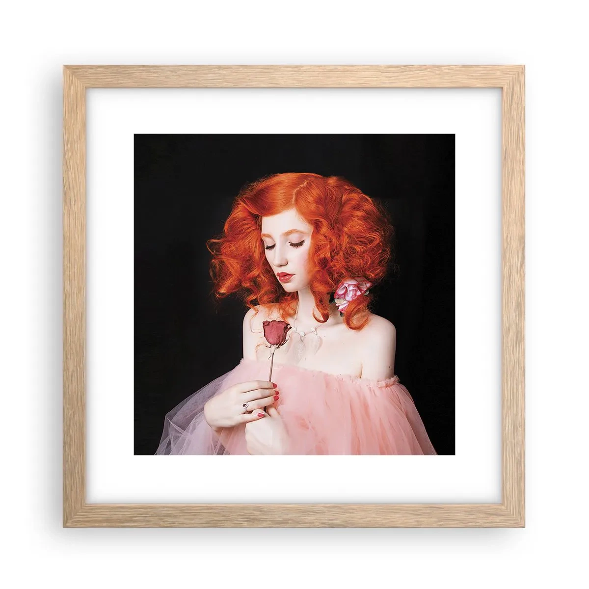 Affiche dans un chêne clair - Poster - De style baroque - 30x30 cm