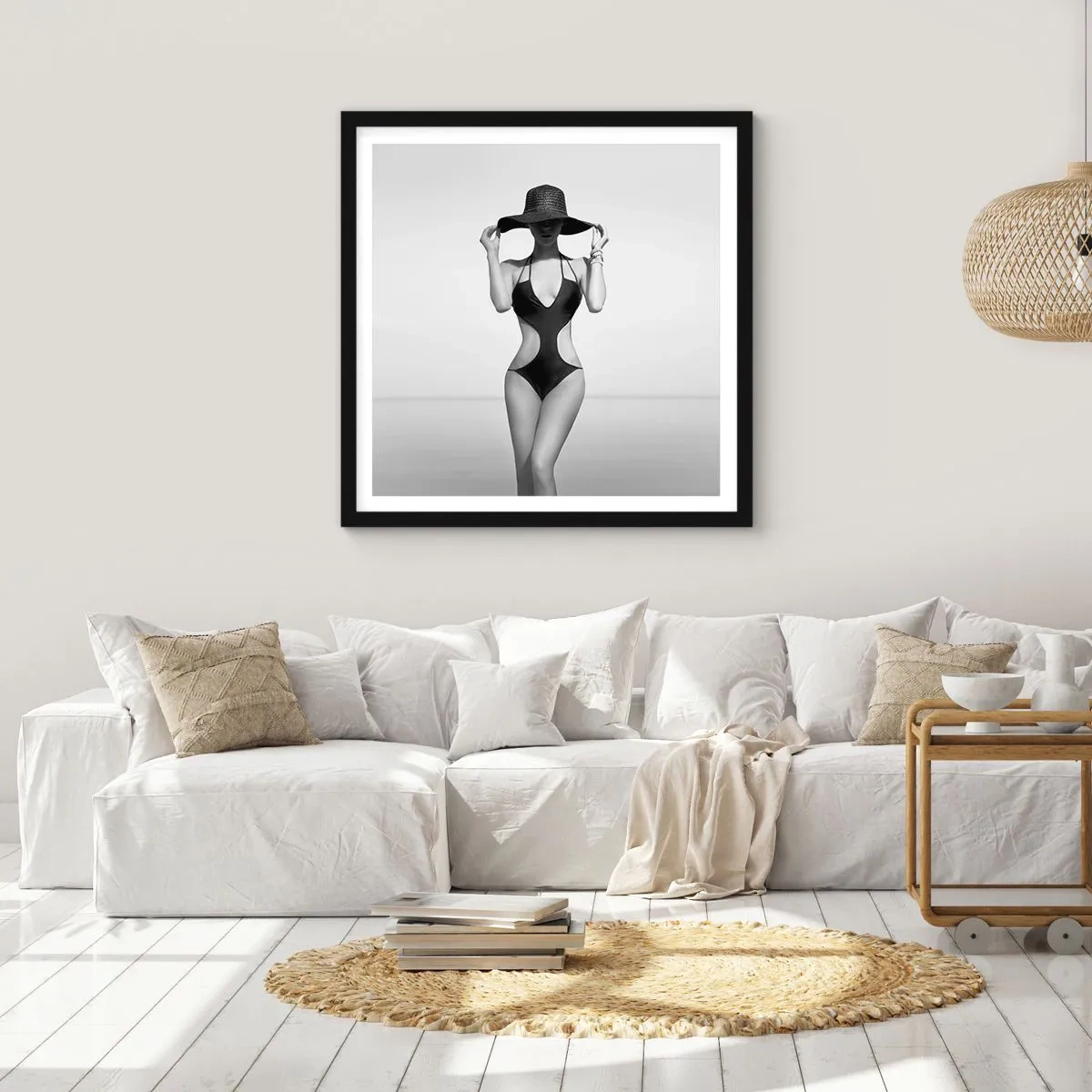 Affiche dans un cadre noir - Poster - Mon prénom? Élégance - 60x60 cm