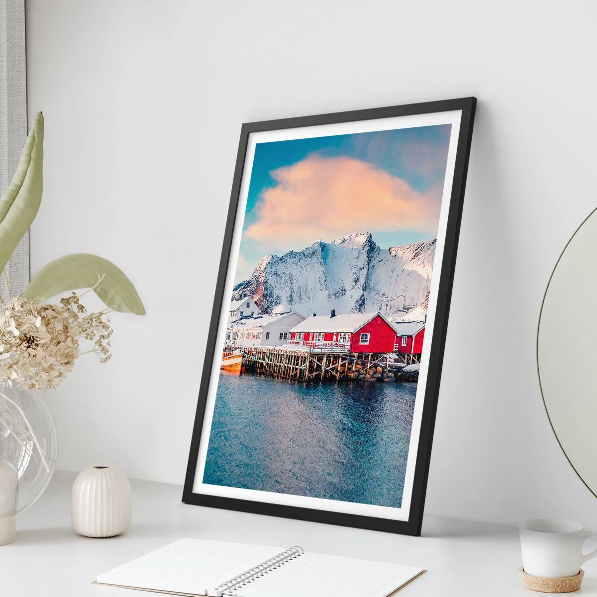 Affiche dans un cadre noir - Poster - Retraite dans le nord - 30x40 cm