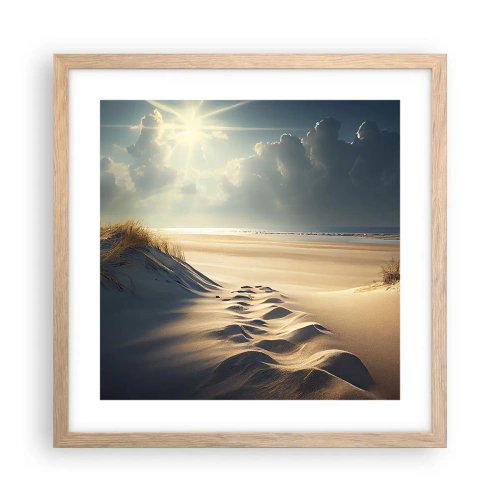 Affiche dans un chêne clair - Poster - Un paysage apaisant - 40x40 cm