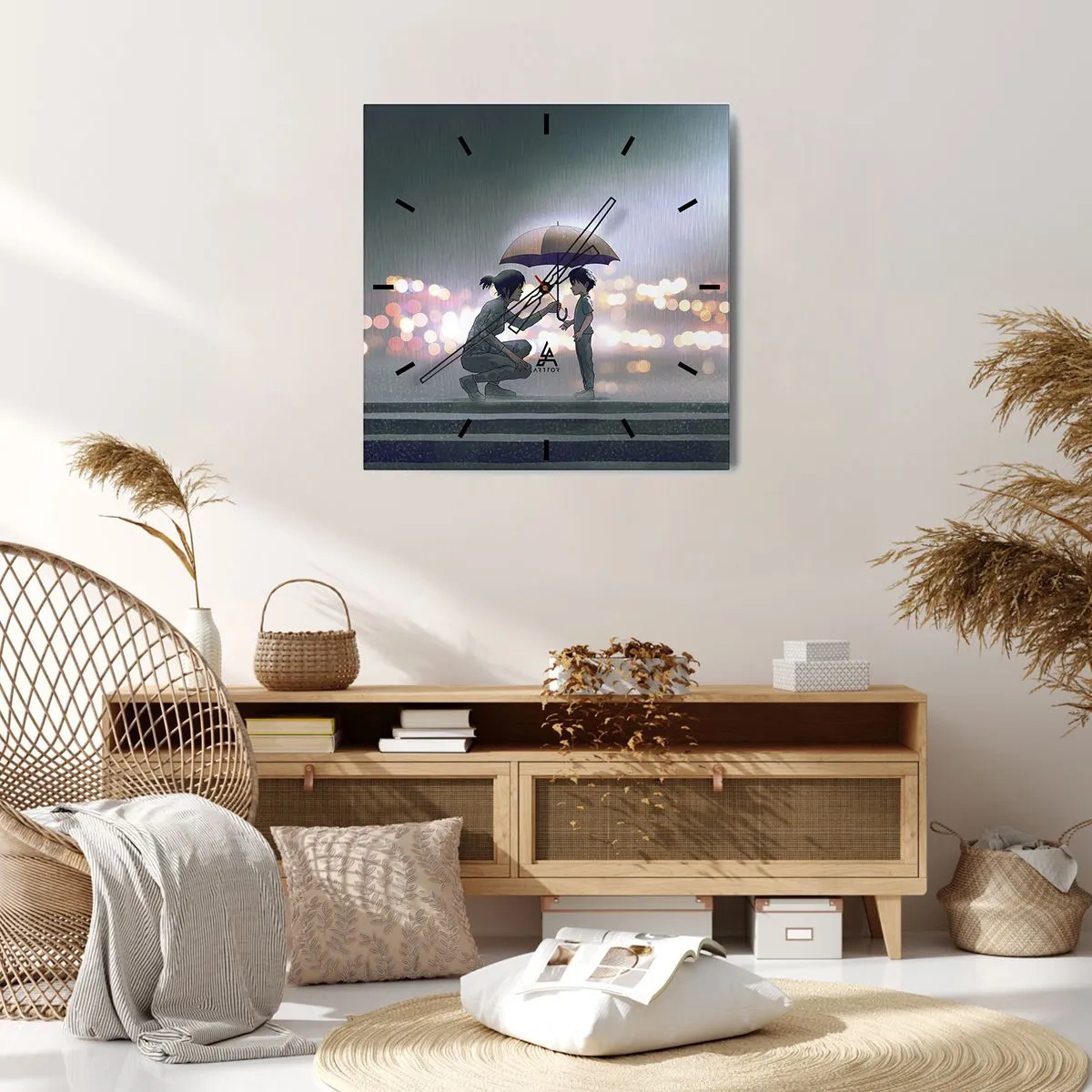 Horloge murale - Pendule murale - Et maintenant, tout va bien - 30x30 cm