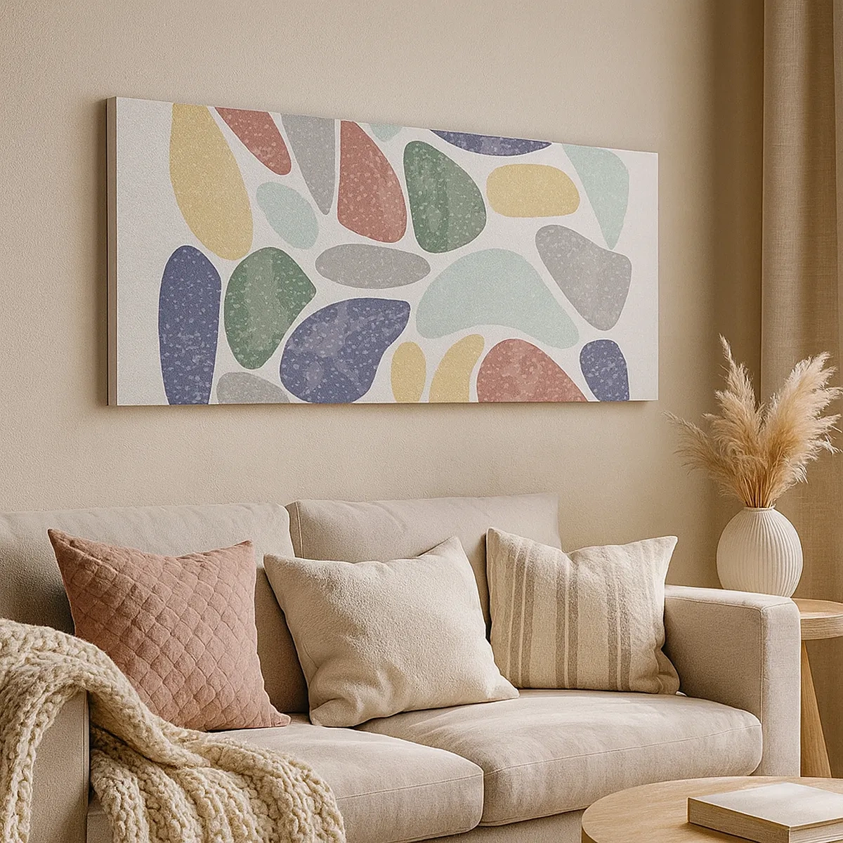 Impression sur toile - Image sur toile - Une mosaïque de couleurs poudrées - 30x30 cm